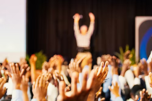 Students cheering