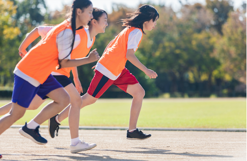 running on track
