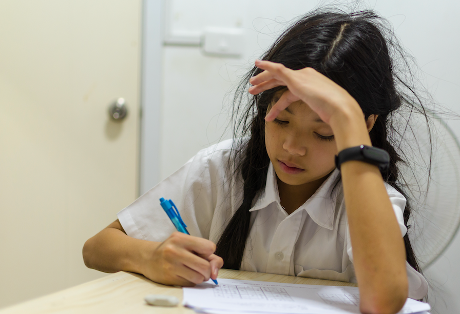 student having hard time with homework