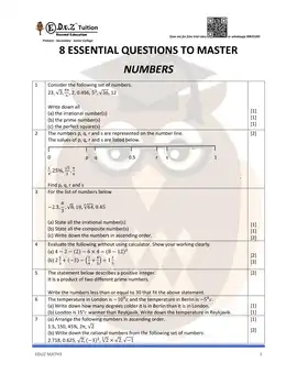 Numbers – Secondary 1 Math practice questions