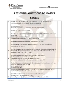 Circles – Secondary 3 A-Math practice questions