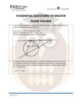 Plane Figures – Secondary 4 A-Math practice questions