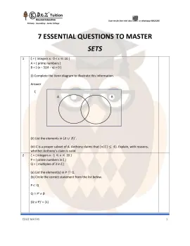 Sets – Secondary 4 E-Math practice questions
