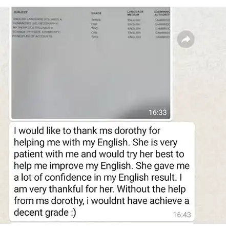 Testimonial from Serene